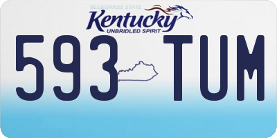 KY license plate 593TUM