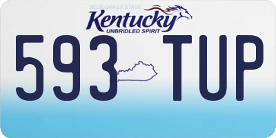 KY license plate 593TUP