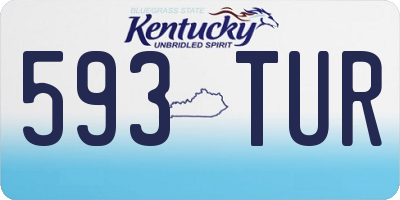 KY license plate 593TUR