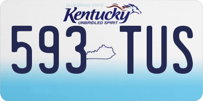 KY license plate 593TUS
