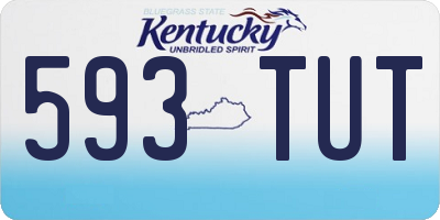 KY license plate 593TUT