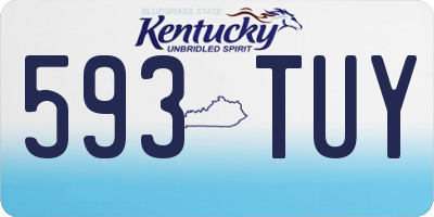 KY license plate 593TUY