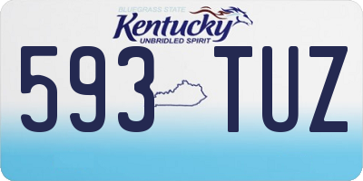 KY license plate 593TUZ