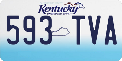 KY license plate 593TVA