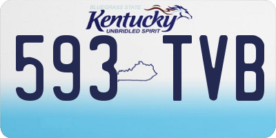 KY license plate 593TVB