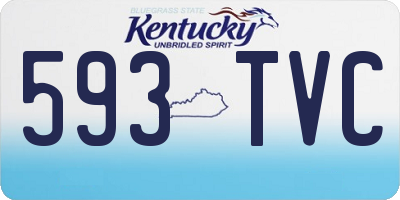 KY license plate 593TVC