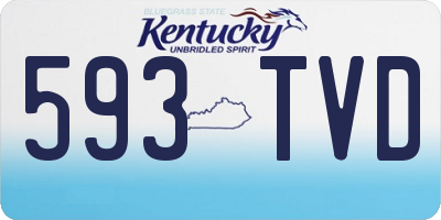 KY license plate 593TVD