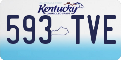 KY license plate 593TVE