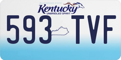 KY license plate 593TVF