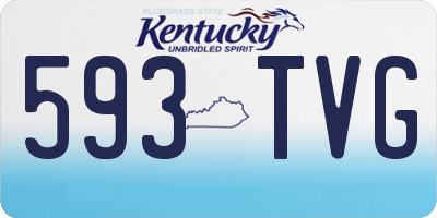 KY license plate 593TVG