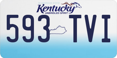 KY license plate 593TVI