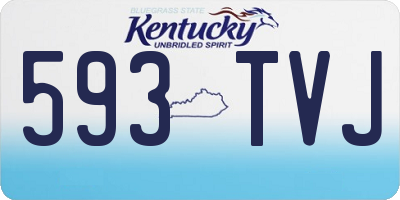 KY license plate 593TVJ