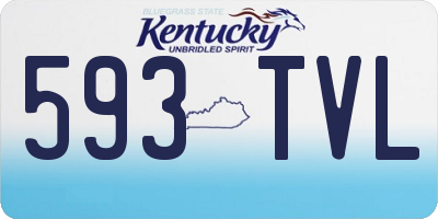 KY license plate 593TVL