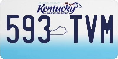 KY license plate 593TVM