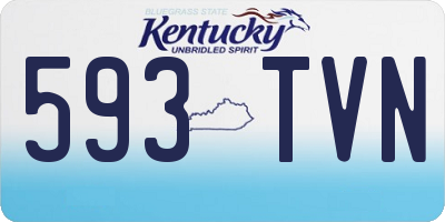 KY license plate 593TVN