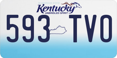 KY license plate 593TVO