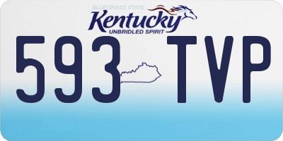 KY license plate 593TVP
