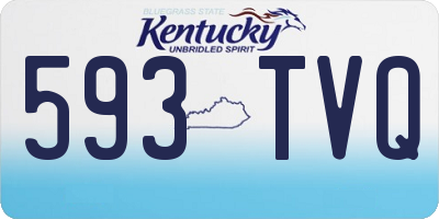 KY license plate 593TVQ