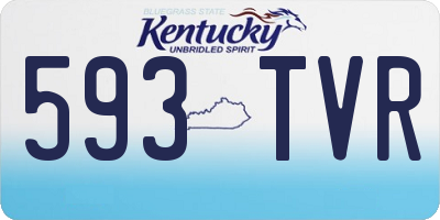 KY license plate 593TVR