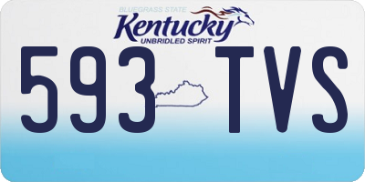 KY license plate 593TVS