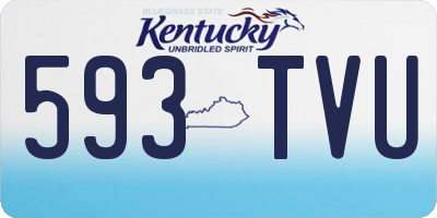 KY license plate 593TVU