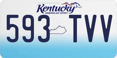 KY license plate 593TVV