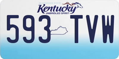 KY license plate 593TVW