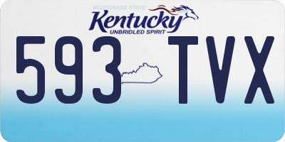 KY license plate 593TVX