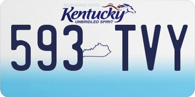 KY license plate 593TVY