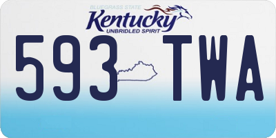 KY license plate 593TWA