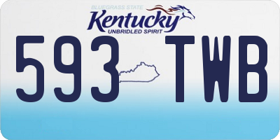 KY license plate 593TWB