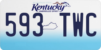 KY license plate 593TWC