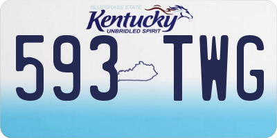 KY license plate 593TWG
