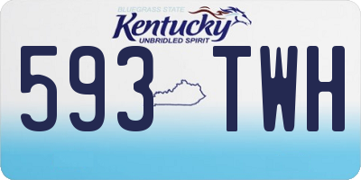 KY license plate 593TWH