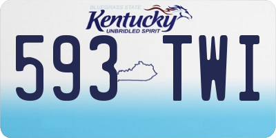 KY license plate 593TWI
