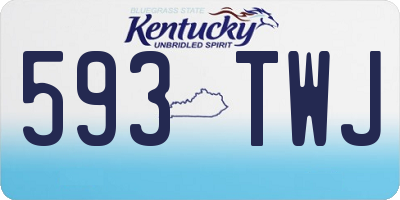 KY license plate 593TWJ