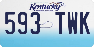 KY license plate 593TWK