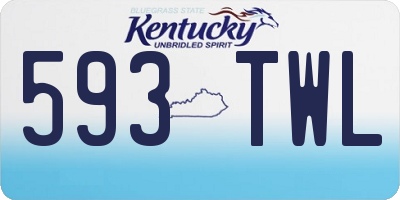 KY license plate 593TWL