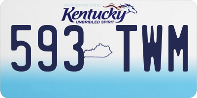 KY license plate 593TWM