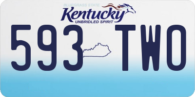 KY license plate 593TWO