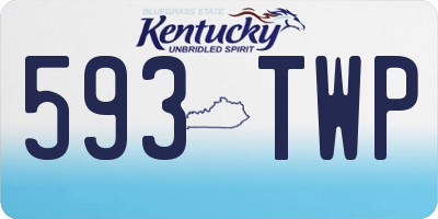 KY license plate 593TWP