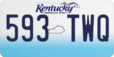 KY license plate 593TWQ