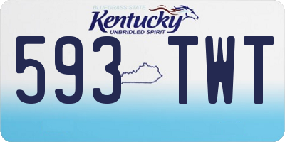 KY license plate 593TWT