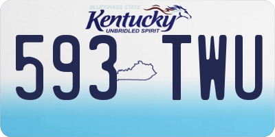 KY license plate 593TWU