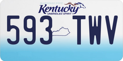 KY license plate 593TWV