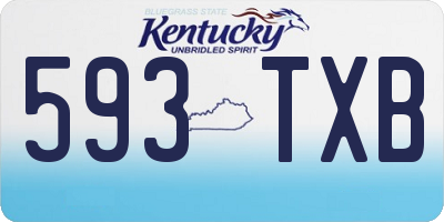 KY license plate 593TXB