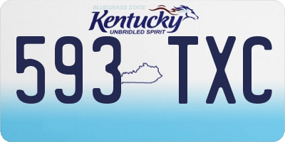 KY license plate 593TXC