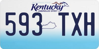 KY license plate 593TXH
