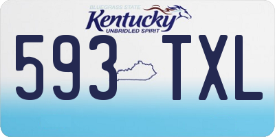 KY license plate 593TXL