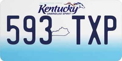 KY license plate 593TXP